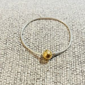 NEW AUTHENTIC Pandora Essence Bracelet 596003 Retired 14K Gold/ Ster Silver